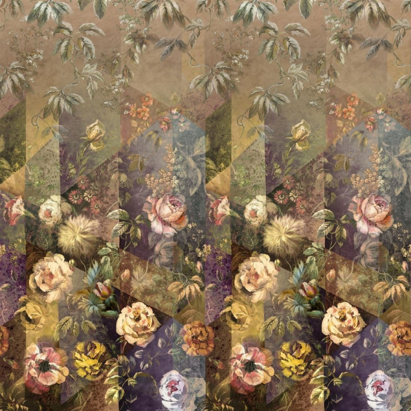 Murales Minakari Rosewood de estilo Flores de la marca Designers Guild