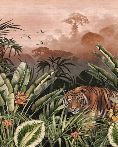 Murales Silk Road Garden de la marca Arte de estilo Tropical y Animales