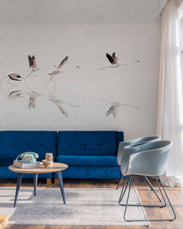 Murales Doñana seda de Coordonné estilo Pájaros