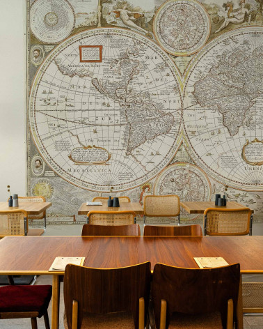 Murales Historical Map lino de Coordonné estilo Clásico