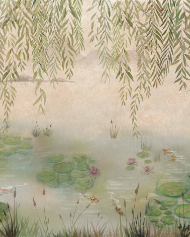Murales Lotus seda de Coordonné estilo Paisaje
