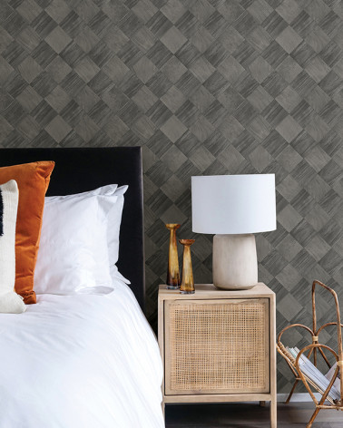 Papel Pintado Thriller Wood Tile de Wallquest estilo Geométrico