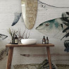 Murales Brick Wall & Fish de Les Dominotiers estilo Ladrillo