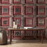 Murales Red Vintage Wood de Les Dominotiers estilo Texturas