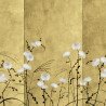 Murales Kintsugi Metalizado de Tres Tintas estilo Botánico