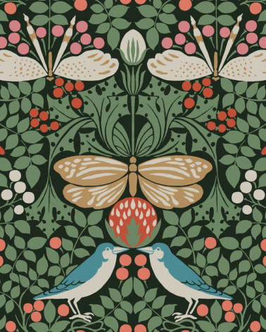 Papel Pintado Butterfly Garden de York Wallcoverings estilo Botánico