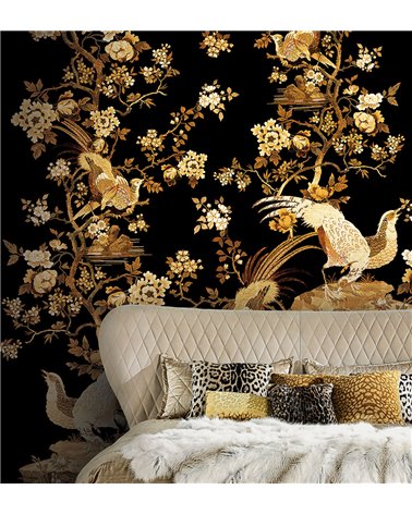 Murales GOLD TREE  de Roberto Cavalli estilo Animales