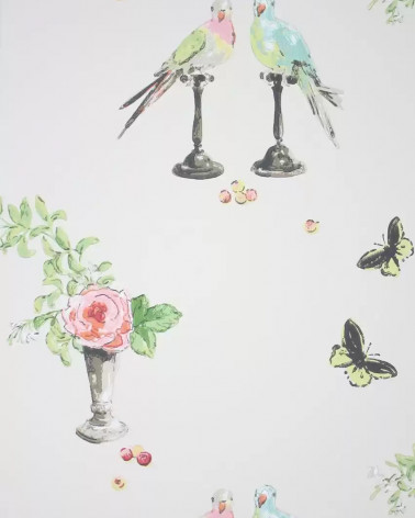 Papel Pintado PERROQUET de Nina Campbell estilo Pájaros