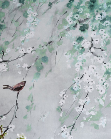 Murales SHINSHA SCENE 1 de Designers Guild estilo Pájaros