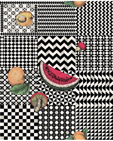 Papel Pintado FRUTTA E GEOMETRICO de Cole & Son estilo Geométrico