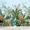 Murales Bird of Paradise Grasscloth Mural  de Wallquest estilo Tropical