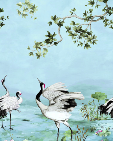 Murales Crane Mural de Wallquest estilo Pájaros