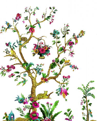 Murales Tanzania Tree of Life Grasscloth Mural de Wallquest estilo Arboles