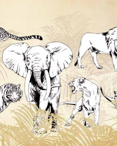 Mural de pared Wildlife estilo Animales de la marca ICH