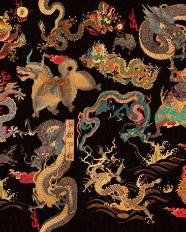 Mural con estilo Clásico modelo Dragons Of Tibet de la marca Mind the Gap
