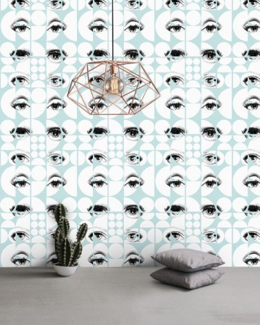 Mural con estilo Geometrico modelo Eyes and circles de la marca Mind the Gap
