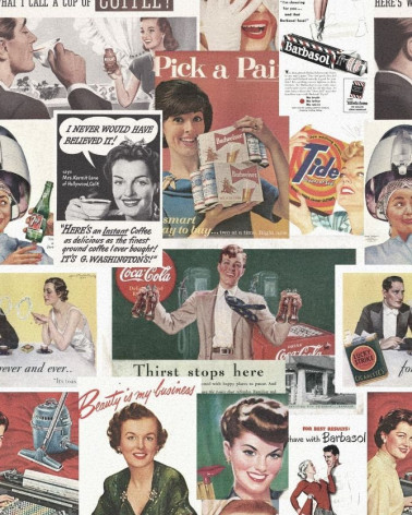 Mural con estilo Vintage modelo Retro Ads de la marca Mind the Gap