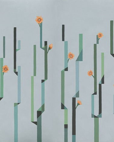 Mural con estilo Botánico modelo Flor de Cactus de la marca Coordonné