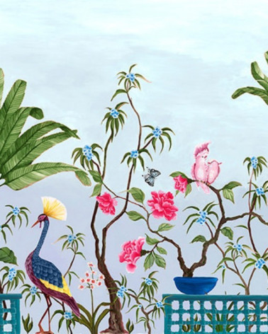 Mural con estilo Tropical modelo Neo-Tea Garden de la marca Coordonné