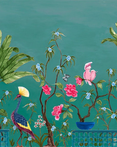 Mural con estilo Tropical modelo Neo-Tea Garden de la marca Coordonné