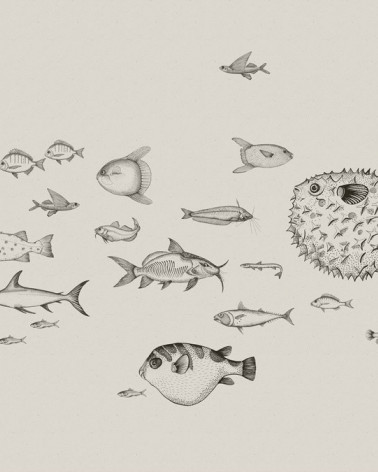 Murales Sea Current de estilo Animales y Marinero de la marca Coordonné