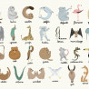 Mural de pared Animal Alphabet de la marca Coordonné