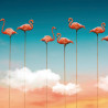 Mural de pared Flamingos marca Tres Tintas estilo Animales