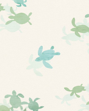 Papel Pintado con estilo Infantil modelo Tiny Turtles Wallcovering de la marca Villa Nova