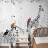 Mural con estilo Tropical modelo METROZOO de la marca Les Dominotiers