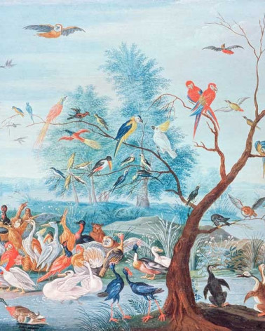 Mural con estilo Paisaje modelo TROPICAL BIRDS de la marca Les Dominotiers