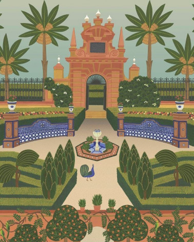 Papel Pintado con estilo Vintage modelo Alcazar Gardens Sevilla de la marca Cole & Son