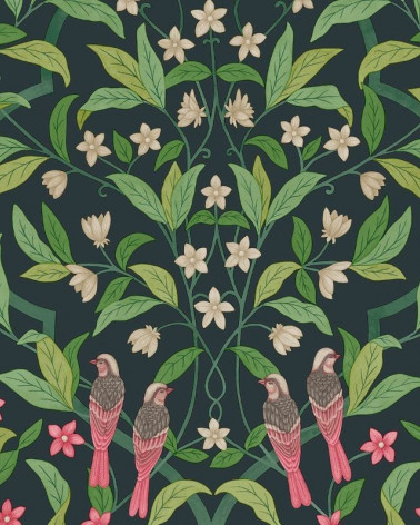 Papel Pintado con estilo Botánico modelo Jasmine & Serin Symphony Sevilla de la marca Cole & Son