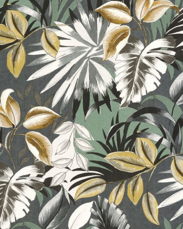 Papel Pintado con estilo Botánico modelo FLORESTA de la marca Casamance