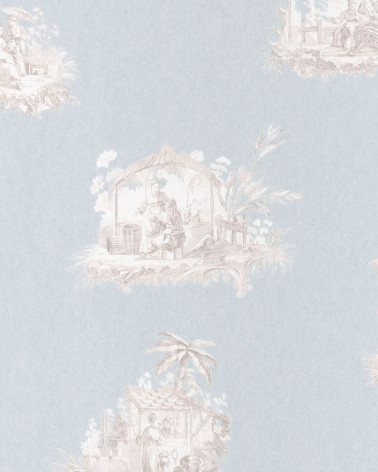 Papel Pintado Fontainebleau Chinoiserie de estilo Vintage de la marca Casadeco