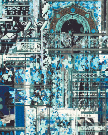 Panel Lotus Bleu de la marca Casamance de estilo Moderno