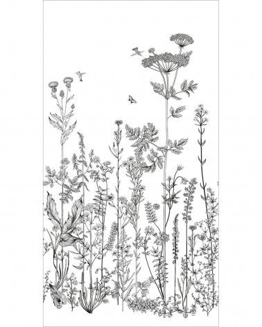 Panel Moonlight Panoramique Wild Flowers de la marca Caselio de estilo Botánico