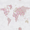 Papel Pintado Pretty Lili World Map de la marca Caselio de estilo Flores